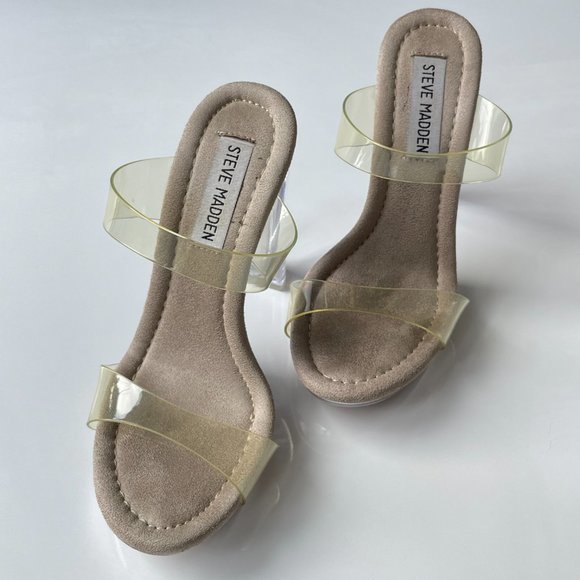 Steven Madden Glassy/Clear High Heel - Size 5.5 - Picture 5 of 9